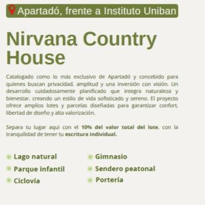 Proyecto Nirvana Country House - Apartadó Frente a Uniban