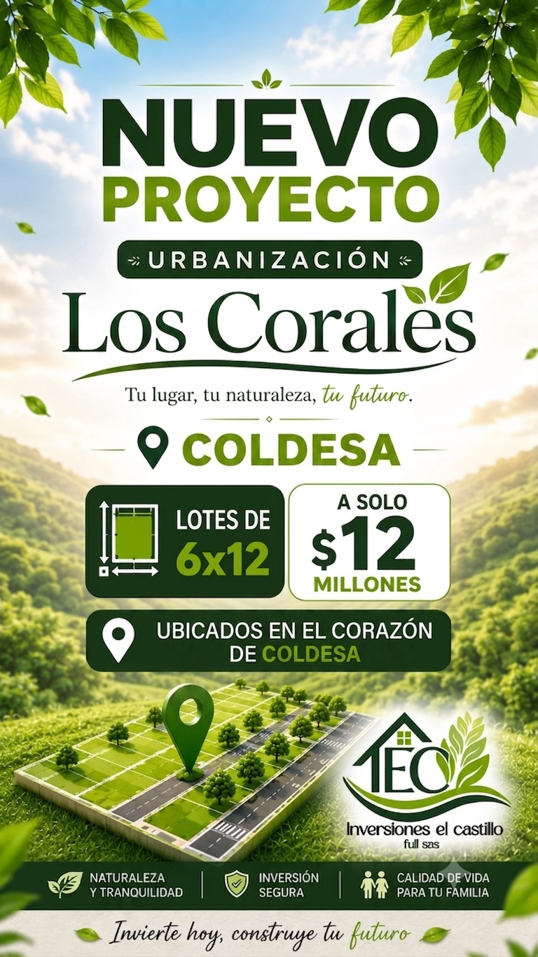 𝗣𝗿𝗼𝘆𝗲𝗰𝘁𝗼 Urbanización Los Corales Etapa 1 y 2🌴 - Coldesa Turbo